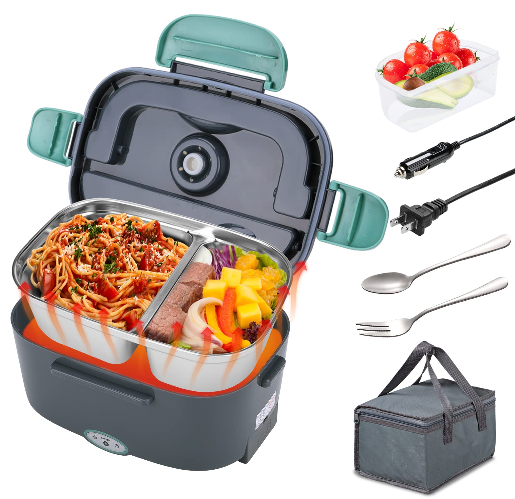 Electric Lunch SPOOL High Bone Muscle他CD Amazon.com: Kabbas Electric Lunch Box Food Heater with 2